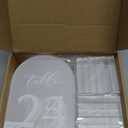 JINMURY Clear Arch Table Numbers for Wedding, 5x7 Inch Arched Acrylic Table Numbers 1-25 with Stands, Clear Acrylic Arch Sign with Holder for Centerpiece, Reception, Wedding, Party, Event