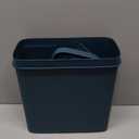 UUJOLY Small Bathroom Trash Can with Lid Slim Wastebasket Garbage Can Plastic Container Basket Trash Bin for Kitchen, Laundry Room, Office, Kids Room, Dorm, Bluish Green, 3.2 Gallon