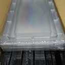 MCIJRJOI 10 Pack Hard Sturdy Thickened Rigid XX Large Shoe Storage Organizer for Closet, Clear Stackable Sneaker Shoe Boxes Rack Containers Display Case Bins with Lids, Black Clear0