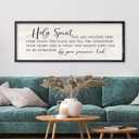 RLWangChao Holy Spirit You are Welcome Here Wall Decor Art 40x15 Inch Large Christian Song Bible Verse Plaque Wood Framed Sign Living Room Scripture Quote Religious For Office Wall Hanging (Black)