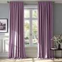 MIULEE Lavender Velvet Curtains Thermal Insulated Blackout Curtain Drapes for Bedroom Living Room Darkening 90 Inches Long Curtains Panels Rod Pocket Set of 2