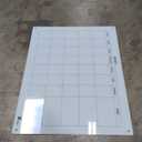 TOWON Tempered Glass Calendar Dry Erase Board for Wall, 3' x 2' Magnetic Whiteboard Calendar Planner for Office, Home, School Supplies, White, 36 x 78 Inches