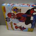 Marvel Spidey Toddler Dress-Up Box - Long-Sleeved Top with Printed Design Plus Fabric Half Mask and Foam Web Shield (3T-4T) Multi