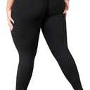 Plus Size Butt Lifting Leggings with Pockets for Women, L-5XL Yoga Pants Tummy Control, High Waist Workout Leggings
