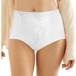Bali Womens Shapewear Double Support Light Control Brief with Lace Fajas 2-Pack DFX372 (3X-Large, White Garment)