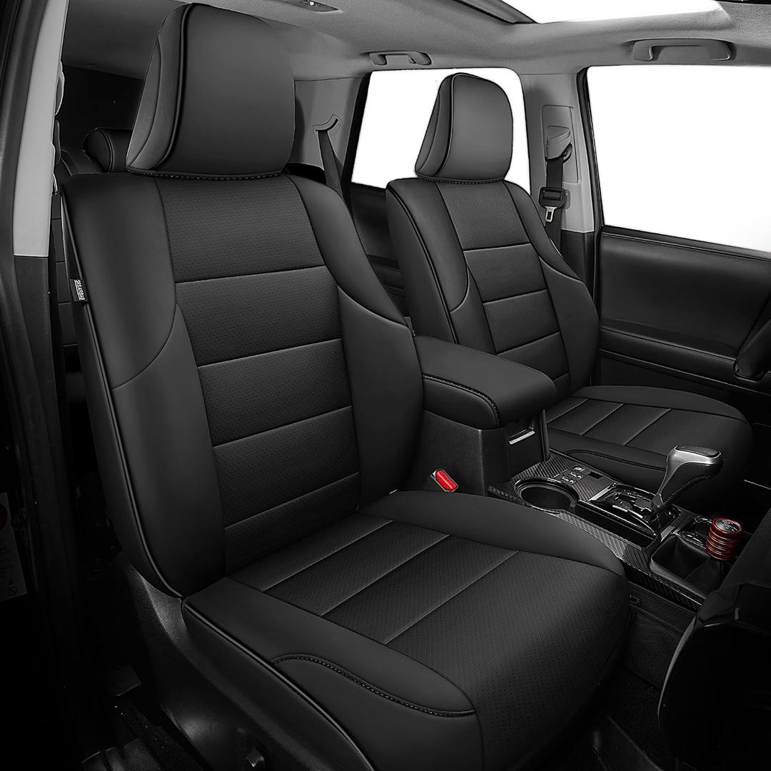 Freesoo For 4Runner Seat Covers 7 Seats 2011-2024 | Custom Fit For Toyota 4Runner, Waterproof Faux Leather, Full Wrapped, Airbag Compatibility, Easy To Clean, 3-Row, 7 Seats Only