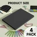 24" x 36" Corrugated Plastic Board, 4MM Thick Thick Blank Poster Board, Waterproof Coroplast Sheets, Black Corrugated Plastic Sheets, 4 Pack