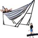 Portable Hammock with Stand for Outside or Inside,No Tree Required | 1 Minutes Tool-Free Setup | Adjustable Hammock for Indoor Outdoor Patio Yard | Carry Bag Included |450 lbs Capacity