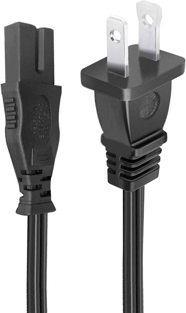 8.2ft Power Cord for Vizio D32hn-E4 D40-D1 D24-D1 D32f-E1 D32H-C0 D32H-D1 D32hn-D0 D32hn-D1 D32X-D1 D39H-D0 TV 2 Prong Polarized AC Power Cord Cable Replacement