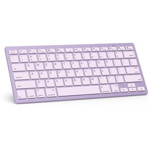 OMOTON Bluetooth Keyboard Compatible with iPad A16 11th 10th Generation, iPad 10.2 (9th/8th/7th), iPad Pro 13/12.9/11 inch, iPad Air/Mini and More iOS Devices, Purple