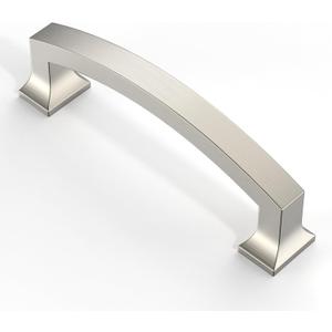 Asidrama 10 Pack 3.75 Inch(96mm) Brushed Satin Nickel Kitchen Cabinet Handles, Cabinet Pulls Kitchen Cabinet Hardware for Cupboard Drawer Pulls