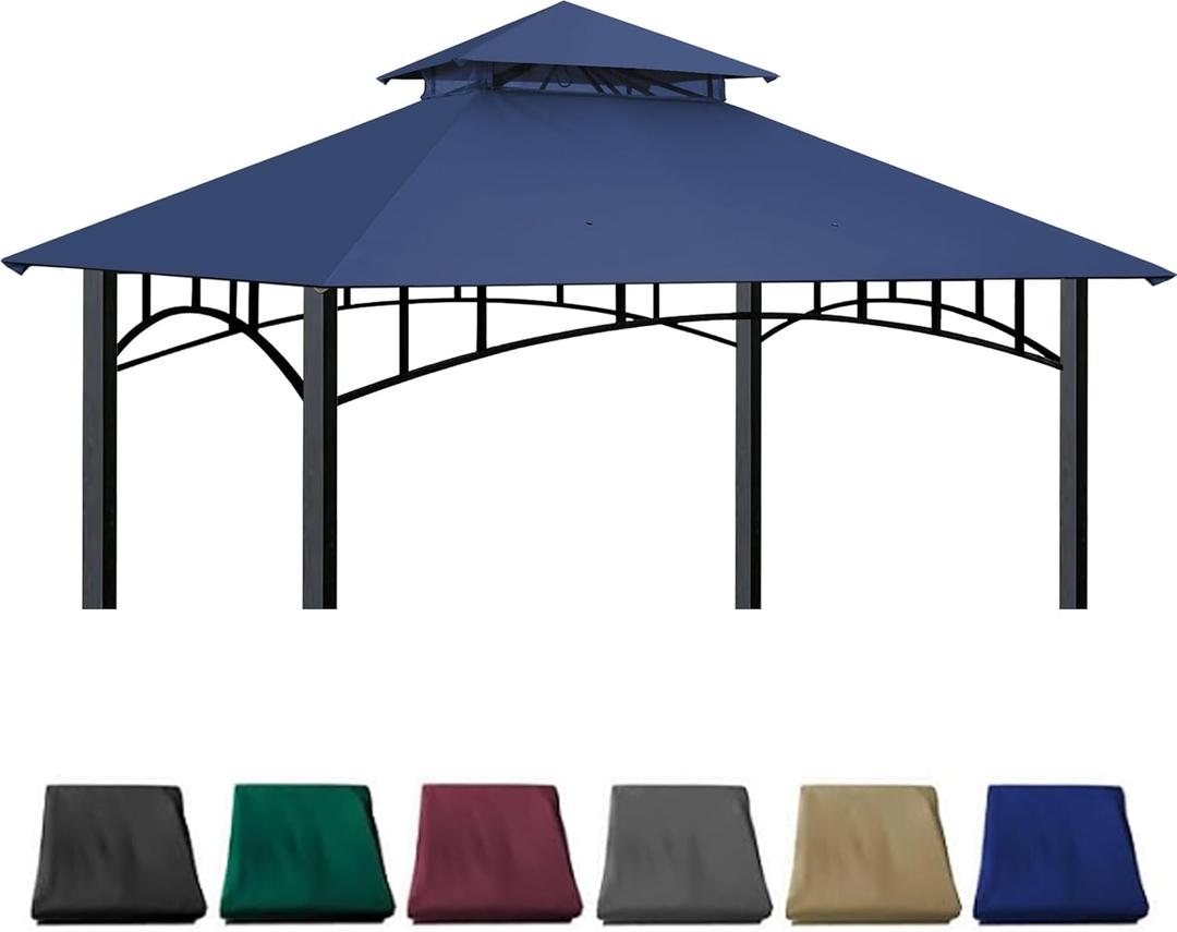 Gazebo Replacement Canopy 10x10 Ft Compatible with Madaga Target Gazebo Frame Model L-GZ136PST, L-GZ136PST-2/7/9(Navy Blue)