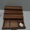 Solid Walnut Cologne Organizer for Men,Cologne Stand,3 Tier Wooden Cologne Holder Shelf Display,Perfume Stand Organizer with Drawer Storage,Gift for Men Dad Husband,Mens Valentines Day Gifts