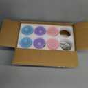  4 Pack Acrylic Lids for 16 oz /20 oz Glass Cups with Bamboo Lids and Straws Reusable Iced Coffee Cup Beer Can Drinking Glasses for Smoothie Whiskey Boba Soda Tea Gift (Candy Color)