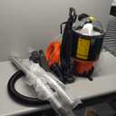 Hoover Commercial Shoulder Vac Pro Backpack Bagged Vacuum Cleaner, with HEPA Media Filter, Lightweight with Extra Long Cord, Chiropractic Design, for Carpet and Hard Floors, C2401, Black