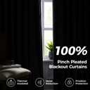 BGment Black Velvet Halloween Decor Curtains 90 Inches for Bedroom, Blackout Thermal Insulated Room Darkening Curtains with Back Tab and Rod Pocket for Living Room, Set of 2 Panels, 52 x 90 Inch