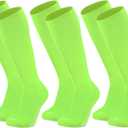 Youper Youth Baseball & Softball Socks Over The Calf Length (3 Pairs) (Green, S)