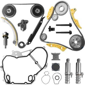 9-4201s Engine Timing Chain Kit for 2009-2017 for Chevy Equinox Malibu Captiva lmpala HHR Cobalt for Buick Regal Lacrosse Verano for GMC Terrain 2.2L 2.4L Ecotec Guide Rail Set