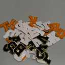 WILLBOND 52 Pcs Chenille Letter Patches A-Z, Self Adhesive Alphabet Patches 2.2/2.8 Inch for Clothes, Bags, Hats DIY, Name Craft & Personalized Valentines Wedding Gifts(Black, Orange,2.2 Inch)