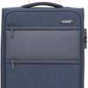 Kono 20 Inch Soft-Sided Carry-On Luggage Airline Approved 20" Spinner Wheels Lightweight Waterproof Suitcase with TSA Lock for Business Travel (Small, Navy Blue)