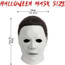 Michael Myers Mask, Halloween Movie Horror Killer Latex Mask, Michael Myers Costume Props for Cosplay (White)