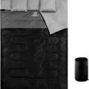 oaskys Double Sleeping Bag for Adults with 2 Pillows - Queen Size XL Waterproof Sleeping Bag for All Season Camping Hiking Backpacking 2 Person Sleeping Bags for Cold Weather & Warm, 59in x 86.6"
