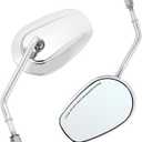 Motorcycle Mirrors Chrome,5/16 24 UNF Motorbike Rear View Mirror Compatible with Harley Sportster Road King Street Glide road glide Electra Glide Dyna Softail Ultra Vrod