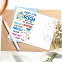 7 x Funny 13th Birthday Card for Teens | Goat & Stick Figure Theme with Teen Slang Humor, Hilarious Greeting Card for Boys & Girls, Fun Gag Gift with Envelope & Sticker
