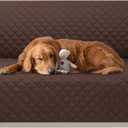 Reversible Couch Cover for 3 Cushion Couch Sofa Cover Washable for Pet Friendly with Elastic Straps Water Repellent(Sofa, Chocolate/Beige)
