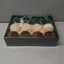 Christmas Ball Ornaments, 15 Pcs Ornaments with Velvet, Multicolor Xmas Decorations for Christmas Tree Holiday Decor (Green & Khaki)