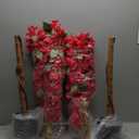 Giegxin 4 ft Bougainvillea Artificial 2 Pcs Artificial Bougainvillea Tree with Flowers in Plastic Pot Tall Floor Plant Faux Blooming Tree Large Fake Plants for Outdoor Indoor (Rose Red)