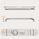 32 Inch Shower Grab Bar, Bathroom Grab Bar Handle with Anti-Slip Knurled Grip, Stainless Steel Bath Balance Bar, 1.25" Diameter Bath Safety Bar Support for Seniors Elderly Pregnant, Brushed Nickel