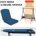 Outdoor Porch Swing Cushions 3 Seater with Swing Canopy, Replacement Cushions for Outdoor Swing, Patio Swing Cushion 25D Foam (Blue)