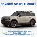 300LBS Roof Rack Cross Bars Compatible with Ford Bronco Sport On-Road Base