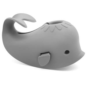 Baby Bathtub Faucet Cover, Baby Safety Protection Silicone Toys, Bath Spout Cover Baby Bathtub, Faucet Cover Baby Bathtub Silicone Whale for Kids, Toddler, Infant, Gifts for Children (Grey)