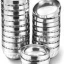 Mimorou 20 Pack Stainless Steel Bowls 4.5 Inches Metal Double Walled Small Insulated Metal Mixing Snack Bowls for Toddlers Dinner Cereal, Noodles, Ice Cream