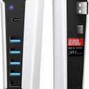 5 Port USB Hub for PS5,USB High-Speed Expansion Hub Charger USB Extender Compatible with PlayStation 5 Game Consolewith 4 USB + 1 USB Charging Port + 1 Type C Port