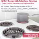 316048413 and 316048414 Stove Burner Drip Pans for Electric Stove Top - Perfectly Fit Frigidaire Kenmore Electric Range -Thickening to Prevent Bending and Rust - Include 2 x 6 in, 2 x 8 in