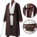 Spooktacular Creations Halloween Mens Tunic Hooded Cloak, Knight Costume Men, Tunic Hooded Robe with Pants for Halloween (M)