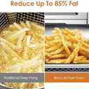 Nuwave Bravo Air Fryer Toaster Smart Oven, 12-in-1 Countertop Convection, 30-QT XL Capacity, 50-500F Temperature Controls, Top and Bottom Heater Adjustments 0%-100%, Brushed Stainless Steel Look