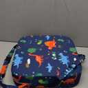 Toddler Booster Seat for Dining Table, Portable Kids Booster Seat with Safety Buckles Portable Increasing Booster Cushion with Non-Slip Bottom (Blue Dinosaur)