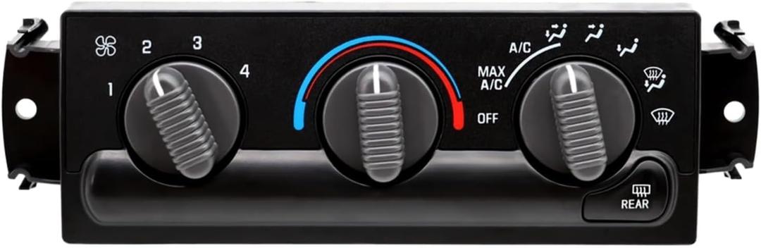 599-261 HVAC A/C Heater Climate Control Module Panel Compatible with Blazer Jimmy Bravada 1999-2005 4.3L V6 4.2L L6 Replace 16250535 15098966 Front Conditioning Switch Fit