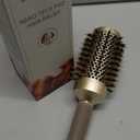 AIMIKE Round Hair Brush, Nano Thermal Ceramic & Ionic Tech, 2.1 Inch Barrel with Boar Bristles for Enhanced Texture, Golden, Hair Drying, Styling, Curling and Shine + 4 Free Clips