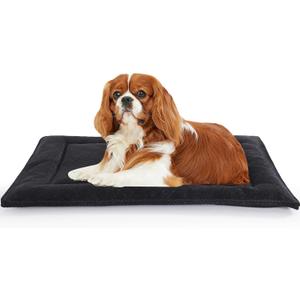 MABOZOO Indestructible Dog Bed for Aggressive Chewers,Black Tough Chew Proof Durable Dog Crate Pad/Mat,Machine Washable,22x35 in