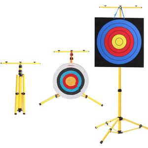 Archery Target Stand for Backyard Targets Shooting Adjustable Foldable Adjustable Hanging Traditional EVA Straw Targets Stand Multi-Application Brackets