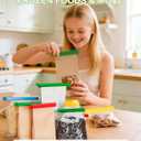 5 x HOUSE AGAIN 12 PCS Plastic Chip Clips with Magnetic, Bag Clip for Food Storage, Food Bag Sealing Clip, Wide Open Food Clips for Bread, Snacks, Fridge Organizer Kitchen, Easy to Store (8 x S,4 x L)