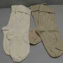 Fesciory 4 Pack Christmas Stockings 18 Inches Large Size Cable Knitted Stocking Gifts & Decorations for Family Holiday Xmas Party, Khaki White 18in