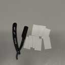 Megan beard shaping tool,5 piece set beard shaper for man - include professional straight edge razor,template guide,10 count of double edge blades,barber pencil and stainless steel scissors.