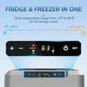 Antarctic Star 12 Volt Refrigerator,53QT(50L) Electric Cooler, Portable Refrigerator Freezer -4~68,12V 24V DC 100 240V AC Car Fridge with Wheels&2 Baskets for Camping,Travel,RV,Car,BLACK