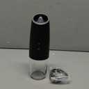 CIRCLE JOY Gravity Electric Pepper Grinder Rechargeable Salt Grinder Pepper Griner Mill Electric with LED Light, No Battery Needed, Adjustable Coarseness, Washable 135ml Container, Black